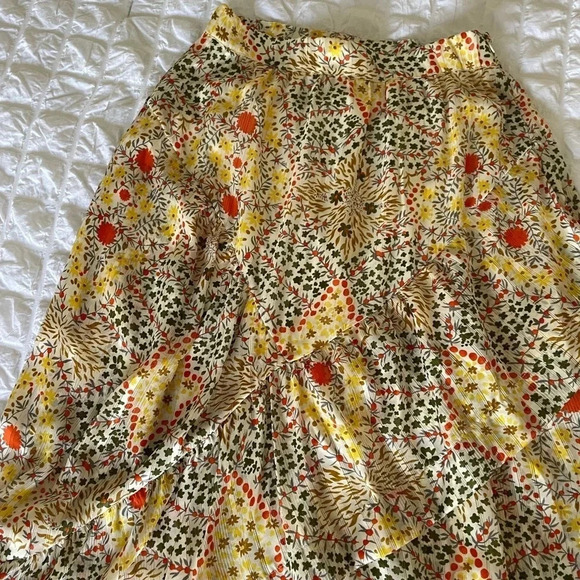 Ba&sh jupe hall floral satin asymmetrical midi skirt - Picture 8 of 12